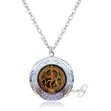 Budda locket necklace for women tree of life jewelry antique silver flower frame locket glass dome long sweater necklaces gifts