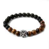 Mix Budda Palm Skull Bracelets Bangles  DIY Jewelry for Women Men Natrual Stone Bead Pulseras Mujer